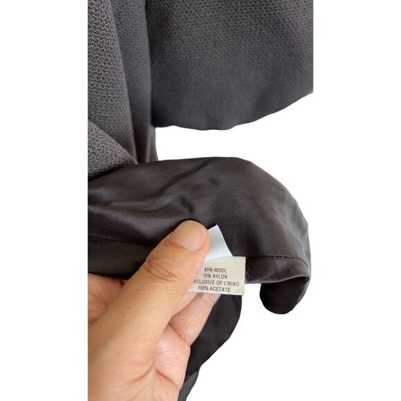 Loeffler Randall Button up wool trench coat US4 - Picture 9 of 16